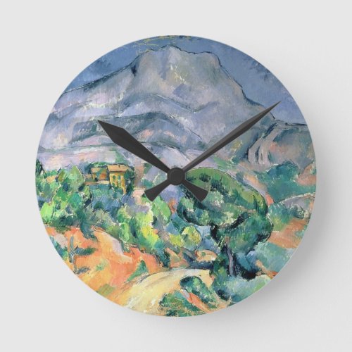 Paul Cezanne  Mont Sainte_Victoire 1900 Round Clock