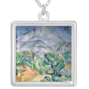 Paul Cezanne   Mont Sainte-Victoire, 1900 Silver Plated Necklace