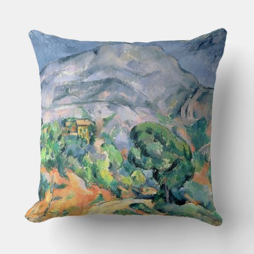 Paul Cezanne  Mont Sainte_Victoire 1900 Throw Pillow