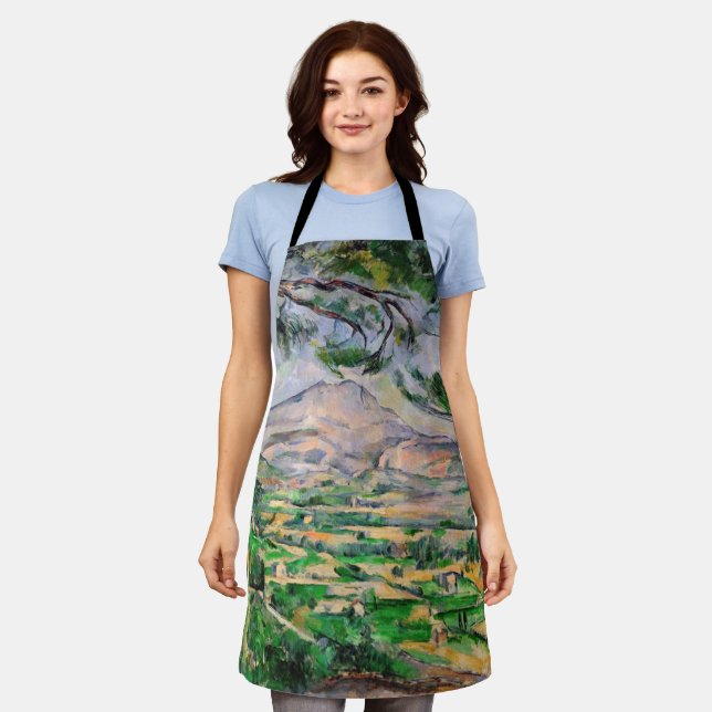 Paul Cezanne - Mont Sainte-Victoire and Large Pine Apron (Worn)