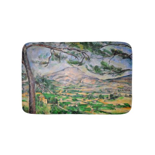 Paul Cezanne _ Mont Sainte_Victoire and Large Pine Bath Mat