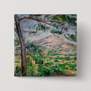 Paul Cezanne - Mont Sainte-Victoire and Large Pine Button