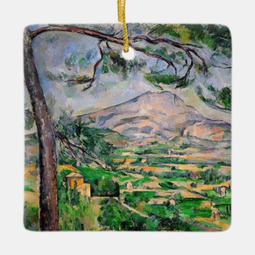 Paul Cezanne _ Mont Sainte_Victoire and Large Pine Ceramic Ornament