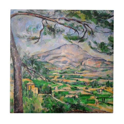Paul Cezanne _ Mont Sainte_Victoire and Large Pine Ceramic Tile