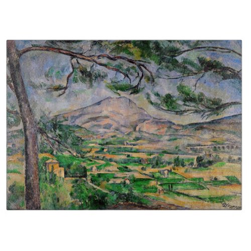 Paul Cezanne _ Mont Sainte_Victoire and Large Pine Cutting Board