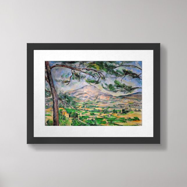 Paul Cezanne - Mont Sainte-Victoire and Large Pine Framed Art (Framed Front)