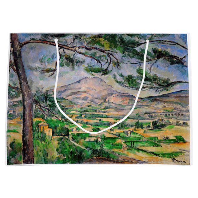 Paul Cezanne - Mont Sainte-Victoire and Large Pine Gift Bag (Front)