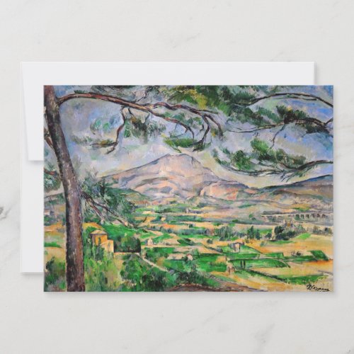 Paul Cezanne _ Mont Sainte_Victoire and Large Pine Invitation