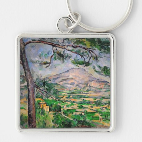 Paul Cezanne _ Mont Sainte_Victoire and Large Pine Keychain
