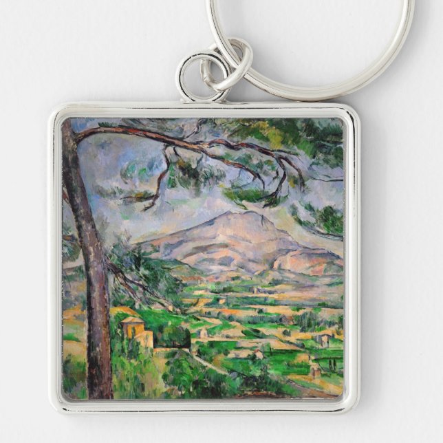 Paul Cezanne - Mont Sainte-Victoire and Large Pine Keychain (Front)