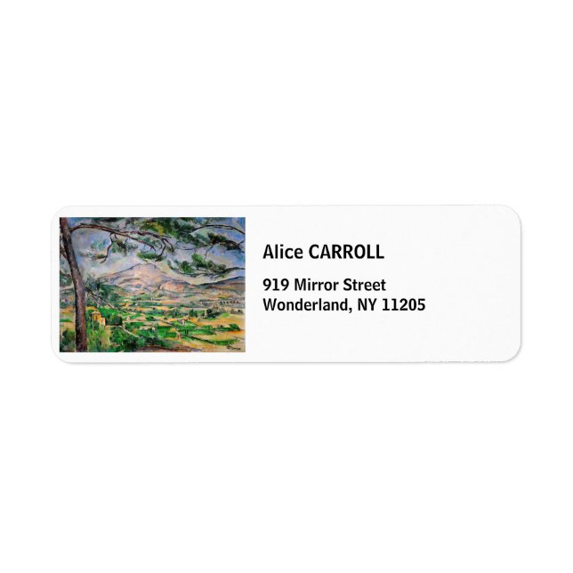 Paul Cezanne - Mont Sainte-Victoire and Large Pine Label (Front)