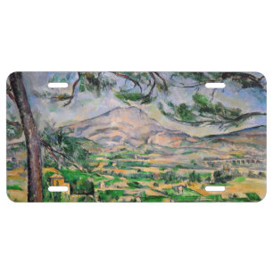 Paul Cezanne - Mont Sainte-Victoire and Large Pine License Plate