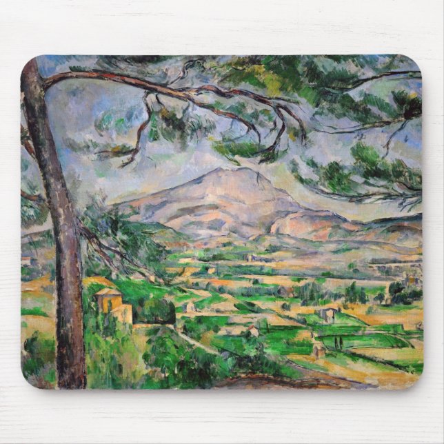Paul Cezanne - Mont Sainte-Victoire and Large Pine Mouse Pad (Front)