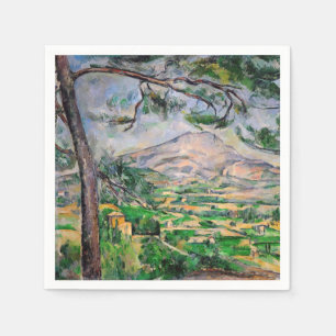 Paul Cezanne - Mont Sainte-Victoire and Large Pine Napkins