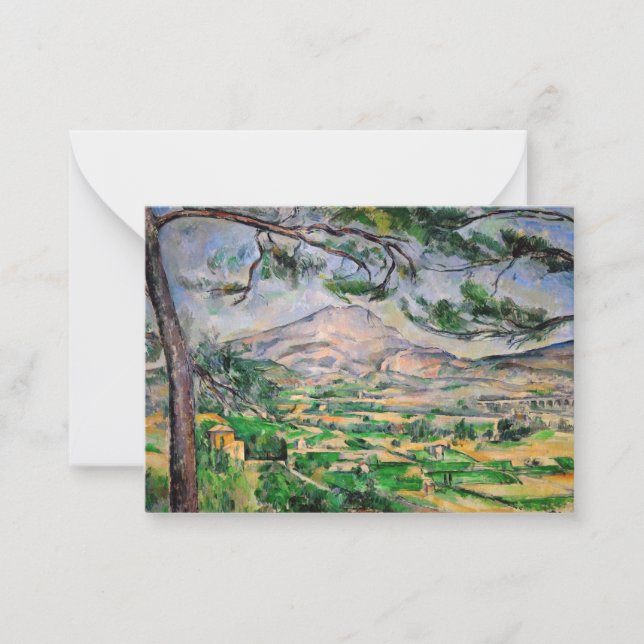 Paul Cezanne - Mont Sainte-Victoire and Large Pine Note Card (Front)