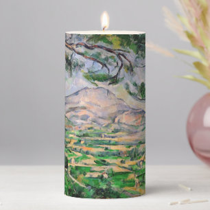 Paul Cezanne - Mont Sainte-Victoire and Large Pine Pillar Candle