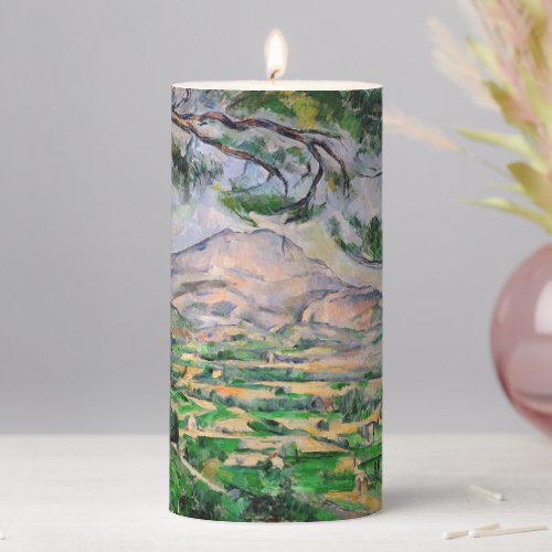 Paul Cezanne _ Mont Sainte_Victoire and Large Pine Pillar Candle