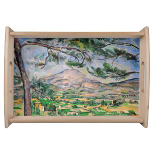 Paul Cezanne - Mont Sainte-Victoire and Large Pine Serving Tray