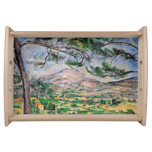 Paul Cezanne _ Mont Sainte_Victoire and Large Pine Serving Tray
