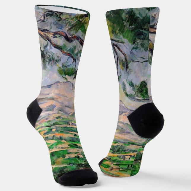 Paul Cezanne - Mont Sainte-Victoire and Large Pine Socks (Angled)
