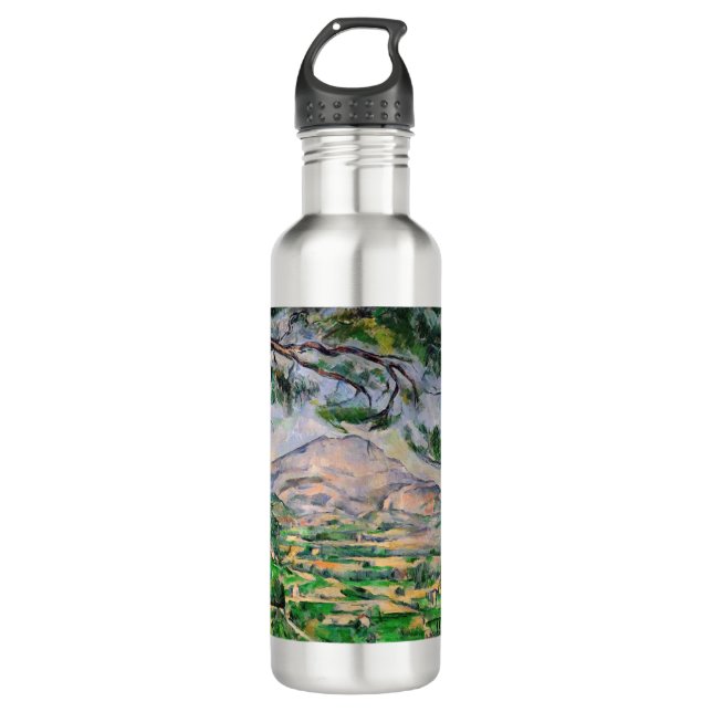 Paul Cezanne - Mont Sainte-Victoire and Large Pine Stainless Steel Water Bottle (Front)
