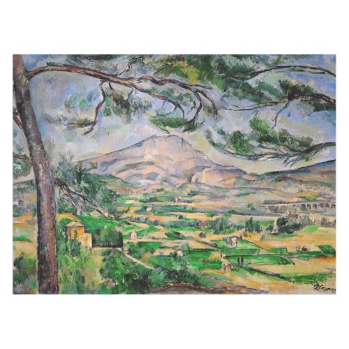Paul Cezanne _ Mont Sainte_Victoire and Large Pine Tablecloth