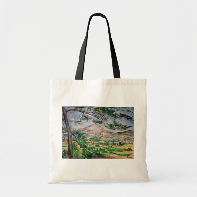 Paul Cezanne - Mont Sainte-Victoire and Large Pine Tote Bag (Front)