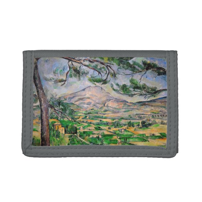 Paul Cezanne - Mont Sainte-Victoire and Large Pine Trifold Wallet (Front)