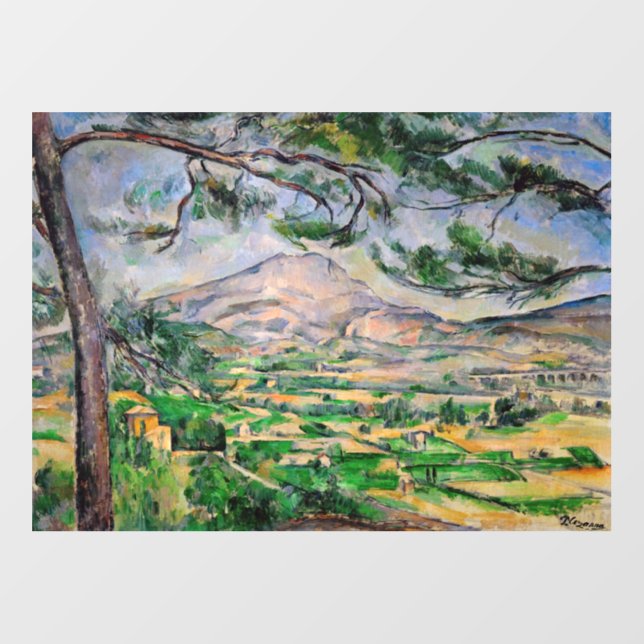 Paul Cezanne - Mont Sainte-Victoire and Large Pine Wall Decal (Front)