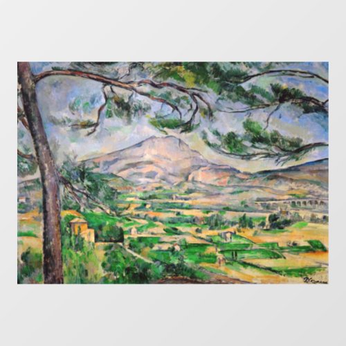 Paul Cezanne _ Mont Sainte_Victoire and Large Pine Window Cling