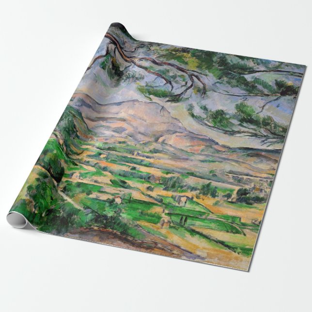 Paul Cezanne - Mont Sainte-Victoire and Large Pine Wrapping Paper (Unrolled)