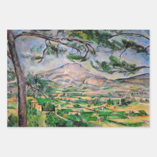 Paul Cezanne - Mont Sainte-Victoire and Large Pine Wrapping Paper Sheets
