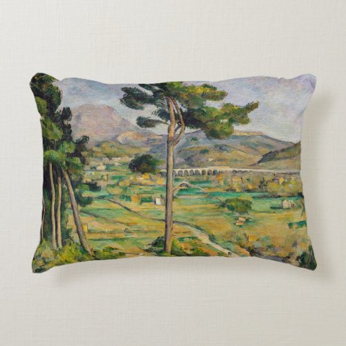 Paul Cezanne _ Mont Sainte_Victoire and Viaduct Accent Pillow
