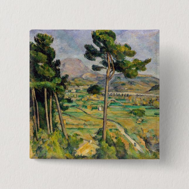 Paul Cezanne - Mont Sainte-Victoire and Viaduct Button (Front)