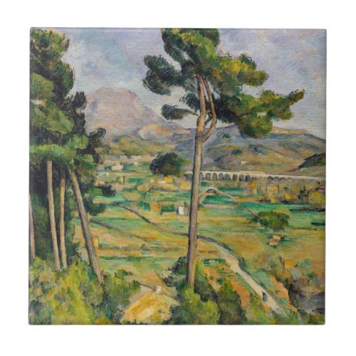 Paul Cezanne _ Mont Sainte_Victoire and Viaduct Ceramic Tile