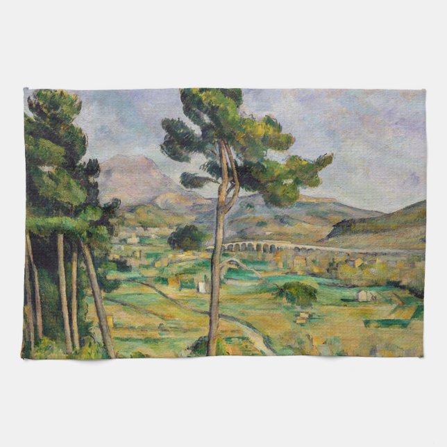 Paul Cezanne - Mont Sainte-Victoire and Viaduct Kitchen Towel (Horizontal)