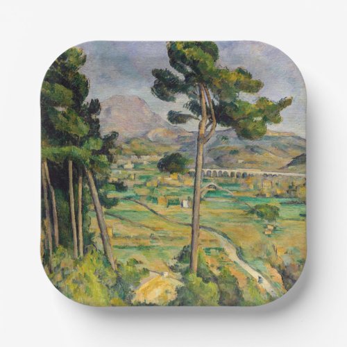 Paul Cezanne _ Mont Sainte_Victoire and Viaduct Paper Plates