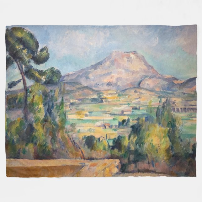 Paul Cezanne - Mont Sainte-Victoire Fleece Blanket (Front (Horizontal))