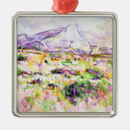 Paul Cezanne Mont Sainte-Victoire from Les Lauve Metal Ornament