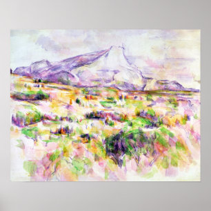 Paul Cezanne Mont Sainte-Victoire from Les Lauve Poster