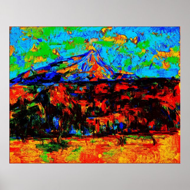 Paul Cézanne - Mont Sainte-Victoire (Modified) Poster (Front)