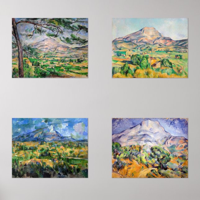 Paul Cezanne  - Mont Sainte-Victoire Selection Wall Art Sets (Front)