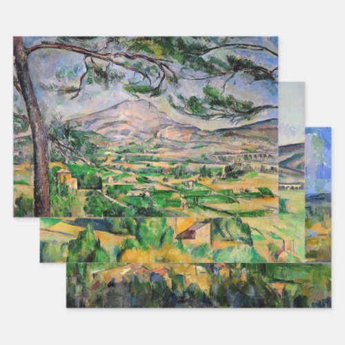 Paul Cezanne  _ Mont Sainte_Victoire Selection Wrapping Paper Sheets