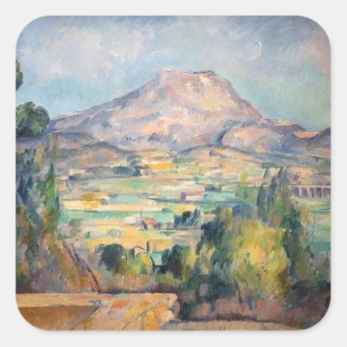 Paul Cezanne _ Mont Sainte_Victoire Square Sticker