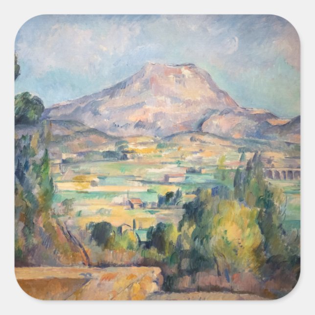 Paul Cezanne - Mont Sainte-Victoire Square Sticker (Front)