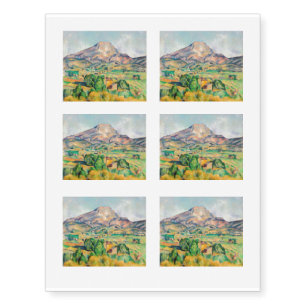 Paul Cezanne - Mont Sainte-Victoire Temporary Tattoos