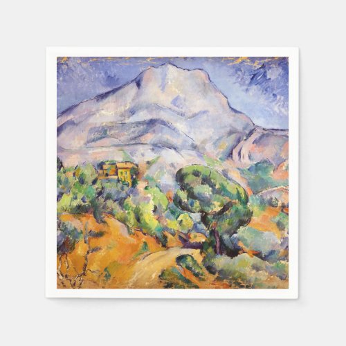 Paul Cezanne _ Mont Sainte_Victoire Tholonet Road Napkins