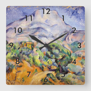 Paul Cezanne - Mont Sainte-Victoire, Tholonet Road Square Wall Clock
