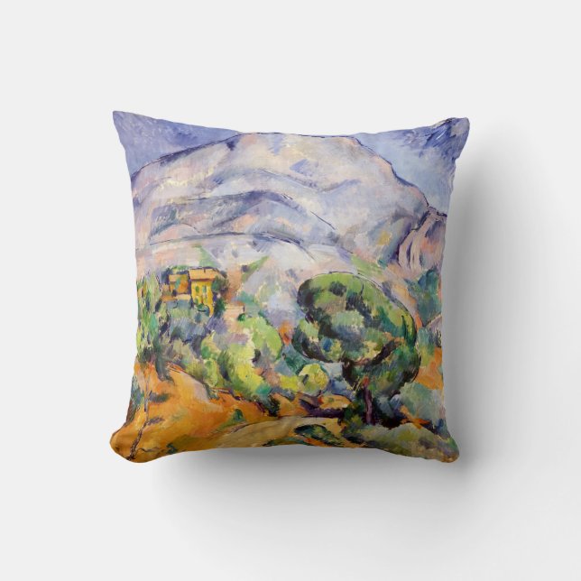 Paul Cezanne - Mont Sainte-Victoire, Tholonet Road Throw Pillow (Front)