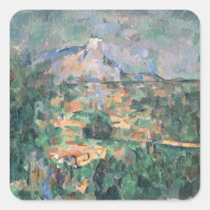 Paul Cezanne Montagne Sainte-Victoire from Lauve Square Sticker